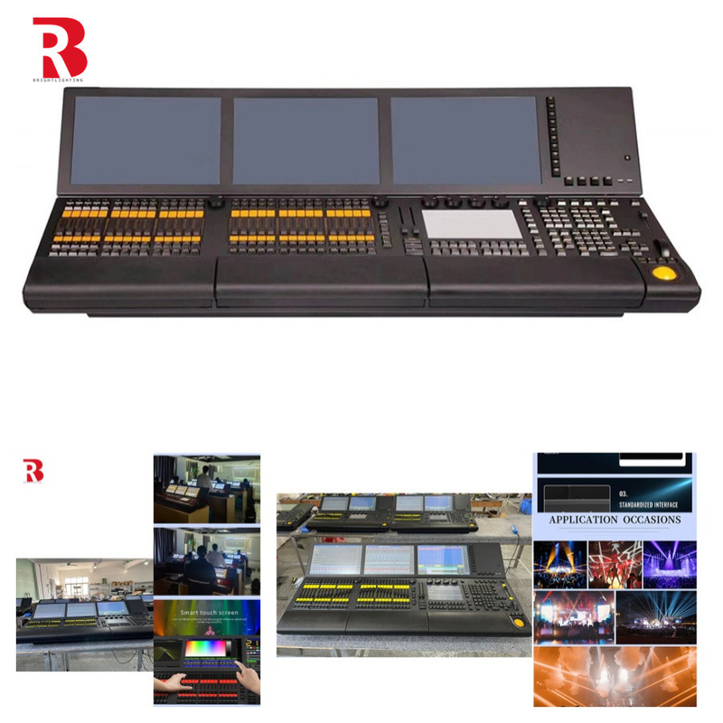 Pro Stage RDM DMX512 کنسول حرکت سر نور سیستم لینوکس کنترل کننده سه صفحه نمایش
