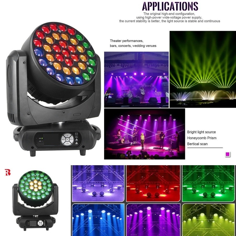 37*15W چشم زنبور حرکت سر شستشو نور LED چراغ های صحنه با DMX512 برای دی جی