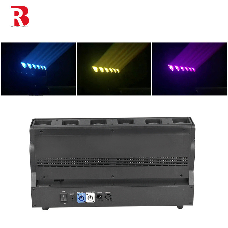 خانه آلومينيومي 6 قطعات 40 وات حرکت بار شب کلوپ نور دي جي کنترل dmx512 LED نور