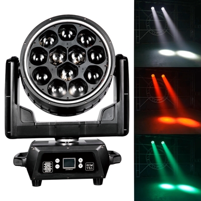 چراغ های صحنه LED 12X40W LED RGBW 4in1 زوم واش حرکت چراغ های جلو برای رویداد مهمانی